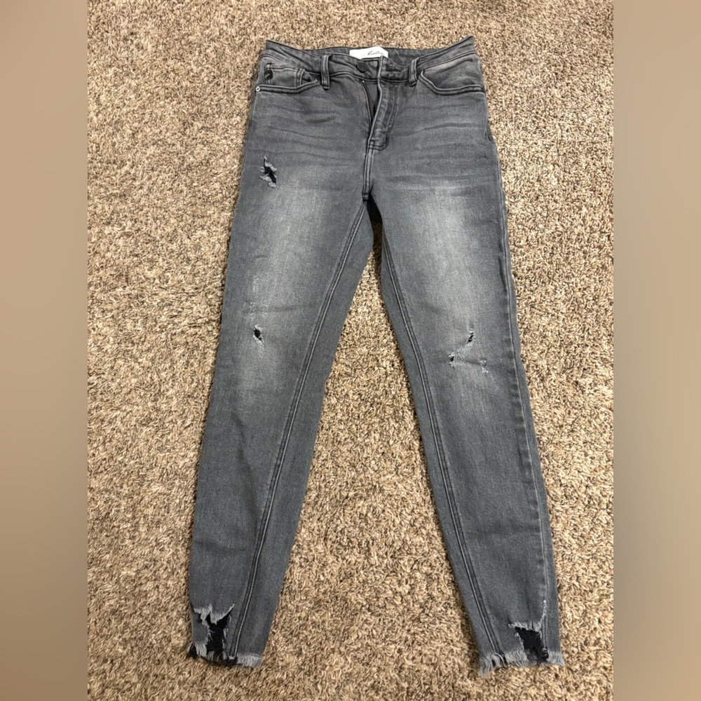 KanCan Women's Charcoal Skinny Jeans